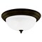 Westinghouse Fixture Ceiling Flush-Mount 60W 3Lght Classic 15In ORB Frost White Alabstr Glass 6429200 - alternate 1